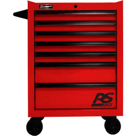 RS Pro Series 27"W X 24"D X 39"H 7 Drawer Red Roller Tool Cabinet
