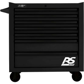RS Pro Series 36"W X 24"D X 39"H 7 Drawer Black Roller Tool Cabinet