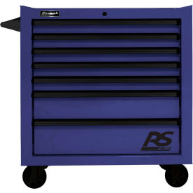 RS Pro Series 36"W X 24"D X 39"H 7 Drawer Blue Roller Tool Cabinet