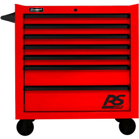 RS Pro Series 36"W X 24"D X 39"H 7 Drawer Red Roller Tool Cabinet