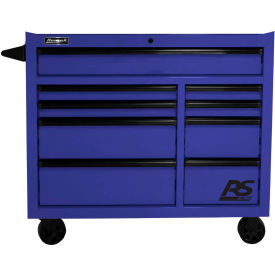 Homak 41"W X 24"D X 39"H 9 Drawer Blue Roller Tool Cabinet