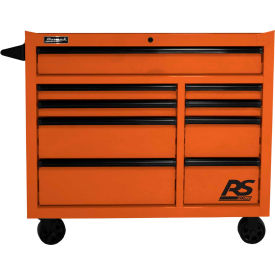 RS Pro Series 41" Wide 9 Drawer Orange Roller Tool Cabinet