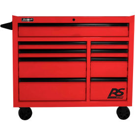 RS Pro Series 41"W X 24"D X 39"H 9 Drawer Red Roller Tool Cabinet