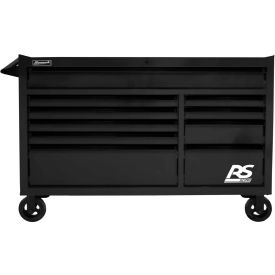 RS Pro Series 10 Drawer Black Roller Tool Cabinet 54-1/2"W X 24"D X 40-3/8"H