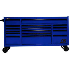 72"W X 24"D X 40-3/8"H 16 Drawer Blue Roller Tool Cabinet