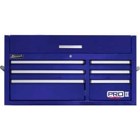Pro II Series 40-1/2"W X 24-1/4"D X 21-3/8"H 6 Drawer Blue Tool Chest