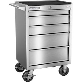 Stainless Steel 27"Wx20"Dx42-1/2"H 5 Drawer Roller Cabinet