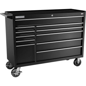 FMPro 54"W x 20"D x 42-1/2"H 11 Drawer Black Roller Cabinet