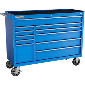 FMPro 54"W x 20"D x 42-1/2"H 11 Drawer Blue Roller Cabinet