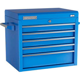 27"W x 20"D x 23-5/8"H 5 Drawer Blue Chest