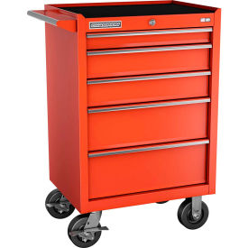 FMPro 27"W x 20"D x 42-1/2"H 5 Drawer Red Roller Cabinet