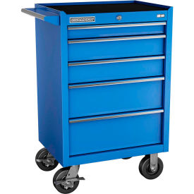 27"W x 20"D x 42-1/2"H 5 Drawer Blue Roller Cabinet