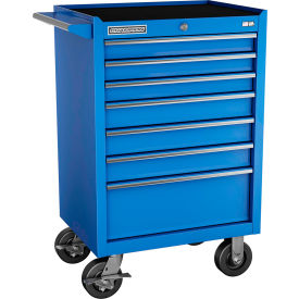 27"W x 20"D x 42-1/2"H 7 Drawer Blue Roller Cabinet