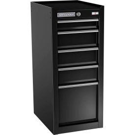 FMPro 15"W x 20"D x 35"H 5 Drawer Black Side Locker