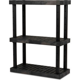 Adjustable Vented Shelving, 36"W x 16"D x 45"H, Black