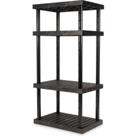Adjustable Vented Shelving, 36"W x 24"D x 72"H, Black