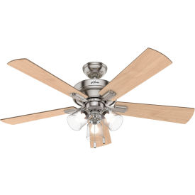 52" Crestfield-Brushed Nickel - 5398 CFM w/ Light Kit