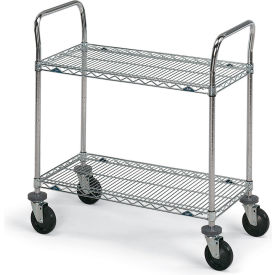 Super Erecta Steel Wire Utility Cart with 2 Shelves, 150 lb. Capacity, 36"L x 18"W x 39"H