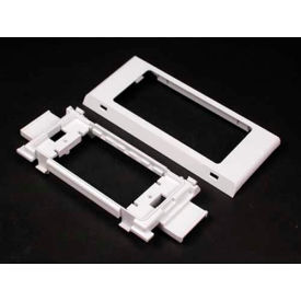 Twin Snap Cover Device Brkt And Trim Ring, Ivory, 2-1/2"L