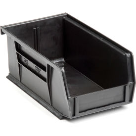 Plastic Stacking Bin, 7-3/8"L x 4-1/8"W x 3"H, Black