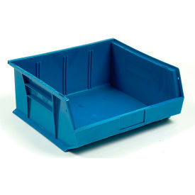 Plastic Stacking Bin, 14-3/4"L x 16-1/2"W x 7"H, Blue