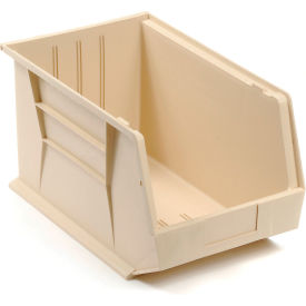 Storage Premium Plastic Hang & Stack Bin, 18"L x 11"W x 10"H, Ivory