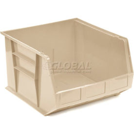 Premium Plastic Hang & Stack Bin, 18"L x 16-1/2"W x 11"H, Ivory