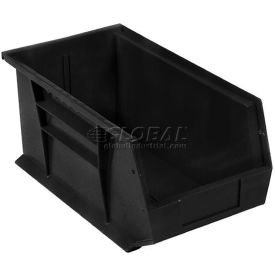 Premium Plastic Hang & Stack Bin, 18"L x 8-1/4"W x 9"H, Black