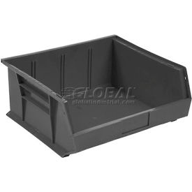 Premium Plastic Hang & Stack Bin, 10-7/8"L x 16-1/2"W x 5"H, Black