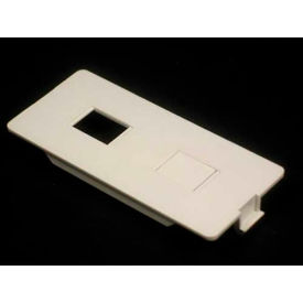 Dual RJ (1) Open, (1) KO Faceplate, Light Gray