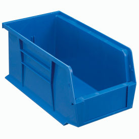 Plastic Hang & Stack Bin, 10-7/8"L x 5-1/2"W x 5"H, Blue