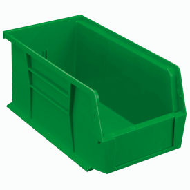 Plastic Hang & Stack Bin, 10-7/8"L x 5-1/2"W x 5"H, Green