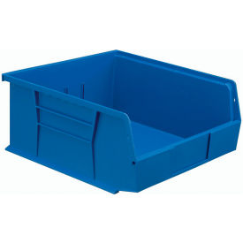 Plastic Hang & Stack Bin, 10-7/8"L x 11"W x 5"H, Blue