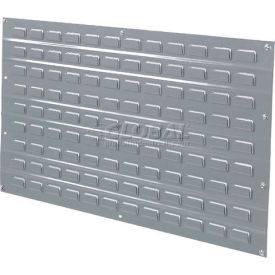 Louvered Wall Panel Without Bins 36x19 Gray Pack of 4
