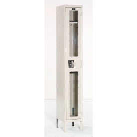 Safety-View Locker Single Tier 12x15x72 - 1 Door Unassembled - Tan