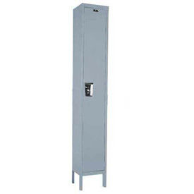 1-Tier 1 Door Maintenance-Free Quiet Locker, 12"W x 15"D x 78"H, Gray, Unassembled
