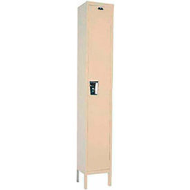 1-Tier 1 Door Maintenance-Free Quiet Locker, 12"Wx15"Dx72"H, Tan, Unassembled
