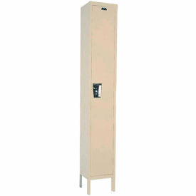 1-Tier 1 Door Maintenance-Free Quiet Locker, 12"W x 15"D x 78"H, Tan, Assembled
