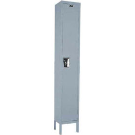 1-Tier 1 Door Maintenance-Free Quiet Locker, 18"W x 18"D x 78"H, Gray, Assembled