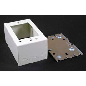 1-Gang Shallow Switch & Receptacle Box, White, 4-5/8"L