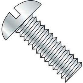 12-24 x 1" Machine Screw - Round Head - Slotted - Steel - Zinc CR+3 - Pkg of 100
