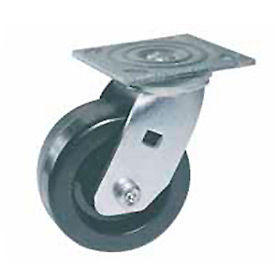 Swivel Plate Caster 4" Polyolefin Wheel