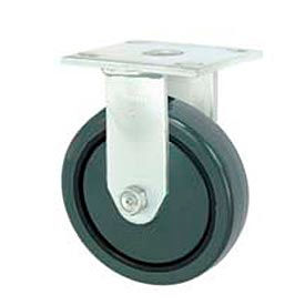 Rigid Plate Caster 5" Polyurethane Wheel