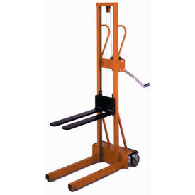 Compact Lift Truck Hand Operated Winch with Forks 500 Lb. Cap.