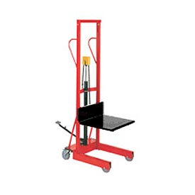 Compact Lift Truck Foot Pedal Lift with Platform 500 Lb. Cap.