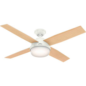 52" Dempsey Ceiling Fan with Light and Handheld Remote - Fresh White