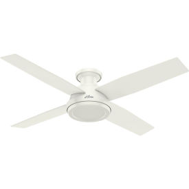52" Dempsey Low Profile Ceiling Fan with Handheld Remote - Fresh White