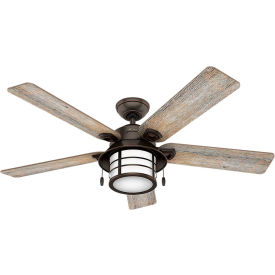 54" Key Biscayne Ceiling Fan with Light - Onyx Bengal