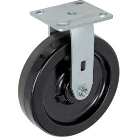 Heavy Duty Rigid Plate Caster 8" Plastic Wheel 800 Lb. Capacity