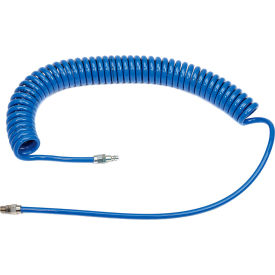 1/4" ID 20' OAL 1/4" MNPT, Spiral Non-Braided Blue 1/4" Body Size Nipple